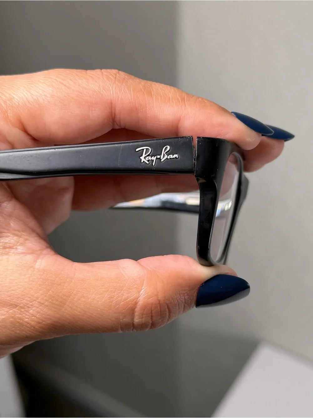 Ray-Ban Black Rectangular Eyeglass Frames w/ Original Case RX